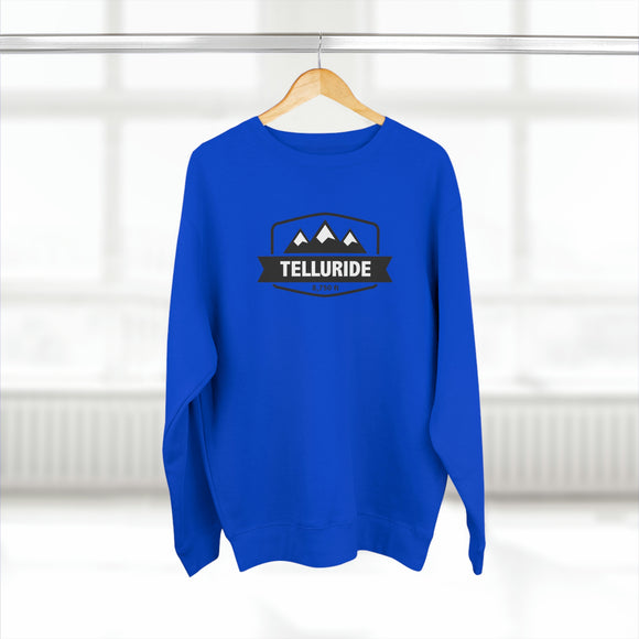 Premium Telluride, Colorado Crewneck Sweatshirt - Retro Unisex Sweatshirt