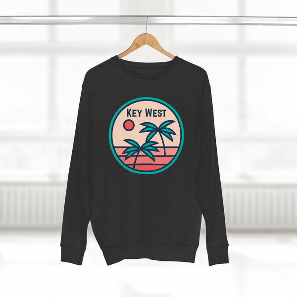 Premium Key West, Florida Crewneck Sweatshirt - Retro Unisex Sweatshirt