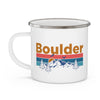 Boulder, Colorado Camp Mug - Mountain Sunset Enamel Campfire Boulder Mug