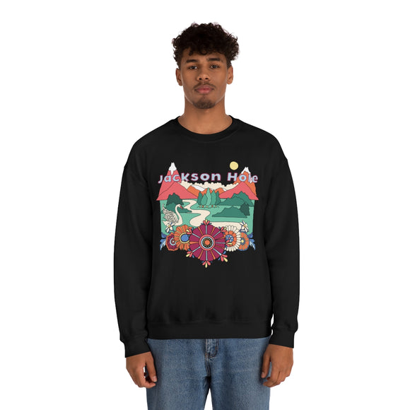 Jackson Hole, Wyoming Sweatshirt - Boho Unisex Sweatshirt