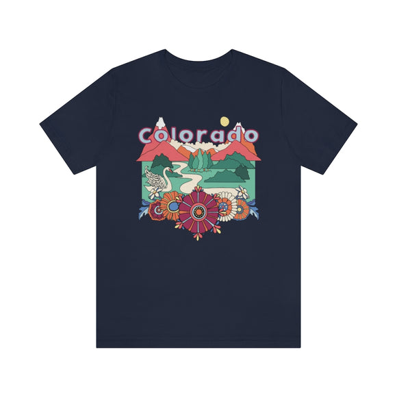 Colorado T-Shirt - Retro Mountain / Hippie Style Colorado Shirt