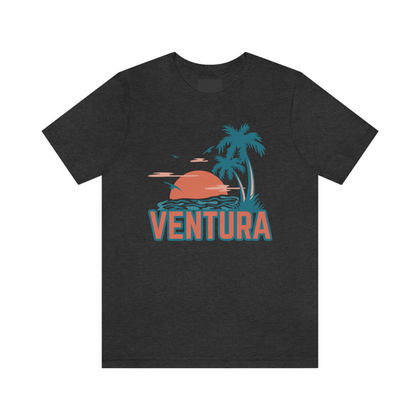 Ventura, California T-Shirt - Retro Palm Tree & Beach Unisex Ventura Shirt