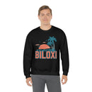 Biloxi, Mississippi Sweatshirt - Unisex Retro Palm Tree Crewneck Biloxi Sweatshirt-23