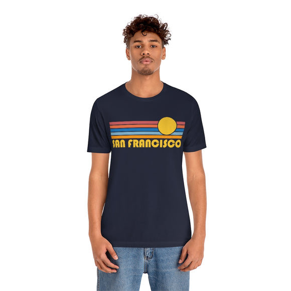 San Francisco, California T-Shirt - Retro Sun Unisex San Francisco T Shirt