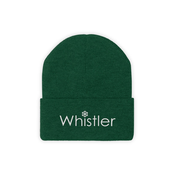 Whistler BC, Canada Beanie Snowflake - Embroidered Whistler Knit Hat