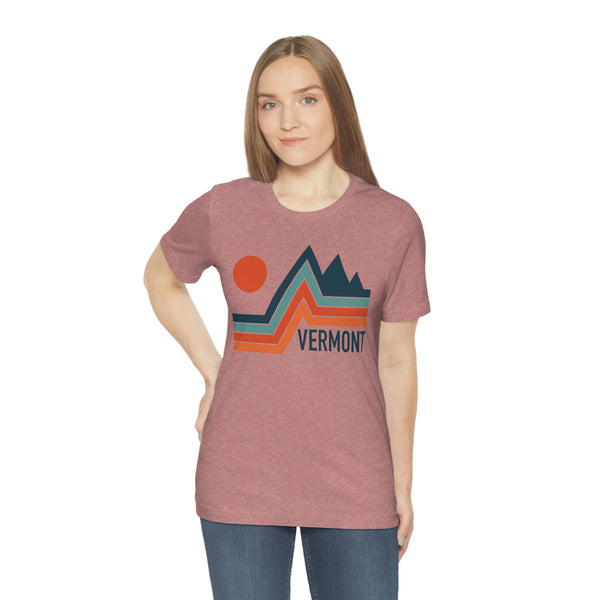 Vermont T-Shirt - Retro Mountain Unisex Vermont Shirt