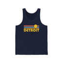 Detroit, Michigan Tank Top - Unisex Detroit Tank Top Retro Sun-1