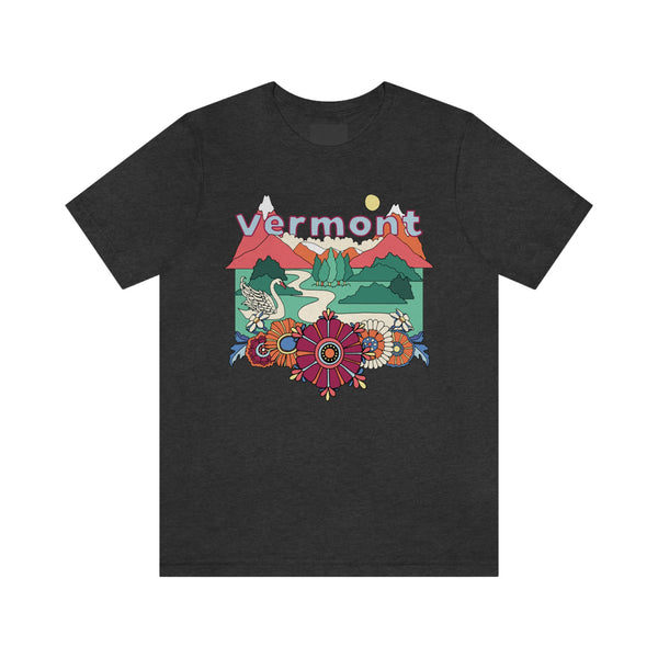 Vermont Shirt, Vermont Retro T-Shirt, Hippie Style Vermont tee, Vermont Mountain Shirt