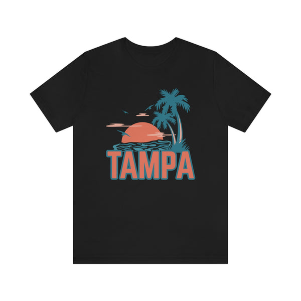 Tampa, Florida T-Shirt - Retro Palm Tree & Beach Unisex Tampa Shirt