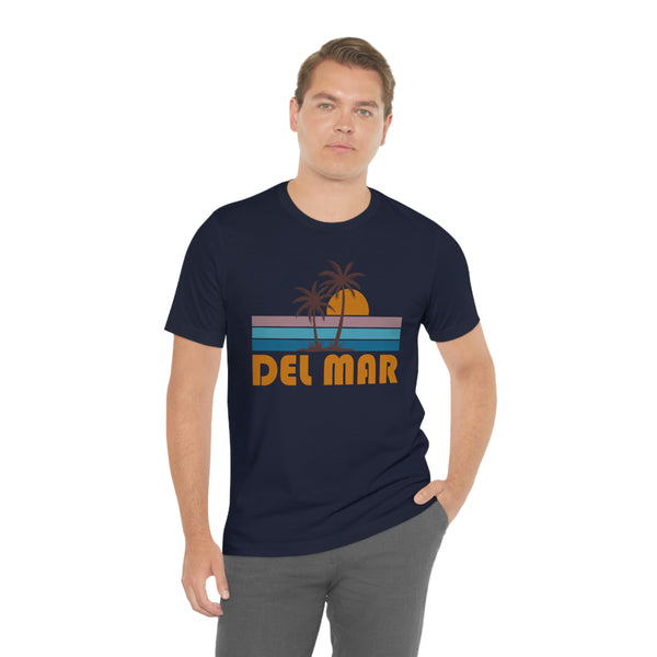 Del Mar, California T-Shirt - Retro Palm Tree Unisex Del Mar Shirt