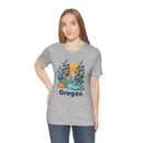 Oregon T-Shirt - Mountain Illustration Unisex Oregon Shirt-28