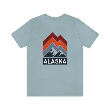 Alaska T-Shirt - Retro Mountain Unisex Alaska Shirt - Chevron Peaks