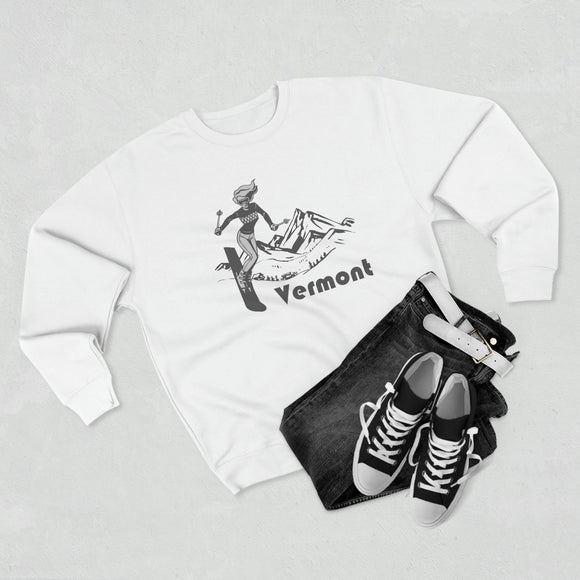 Premium Vermont Crewneck Sweatshirt - Retro Unisex Sweatshirt