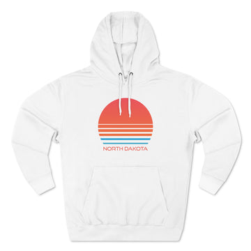 Premium North Dakota Hoodie - Retro 80s Unisex Sweatshirt - 0