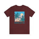 Charleston, South Carolina T-Shirt - Retro Palm Tree & Beach Unisex Charleston Shirt-97