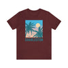 Charleston, South Carolina T-Shirt - Retro Palm Tree & Beach Unisex Charleston Shirt