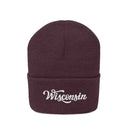 Wisconsin Beanie - Adult Hand Lettered Embroidered Wisconsin Knit Hat-18