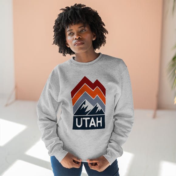 Premium Utah Sweatshirt - Retro Unisex Premium Crewneck Utah Sweatshirt