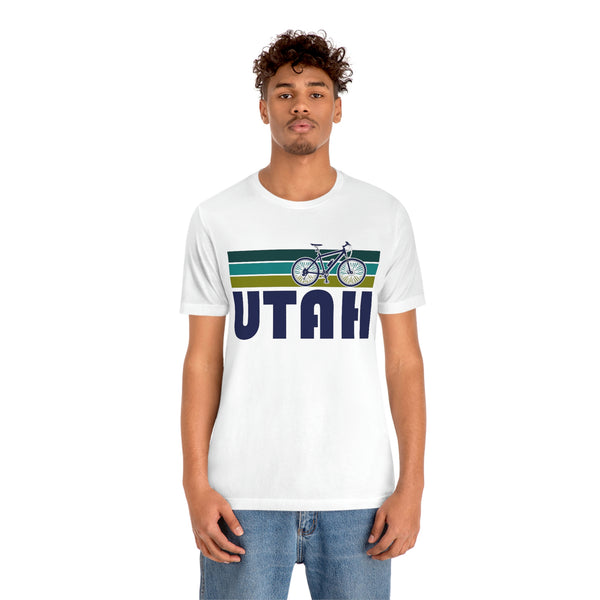Utah T-Shirt - Retro Mountain Bike Adult Unisex Utah T Shirt