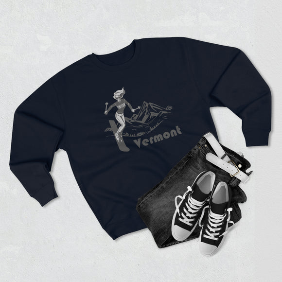 Premium Vermont Crewneck Sweatshirt - Retro Unisex Sweatshirt