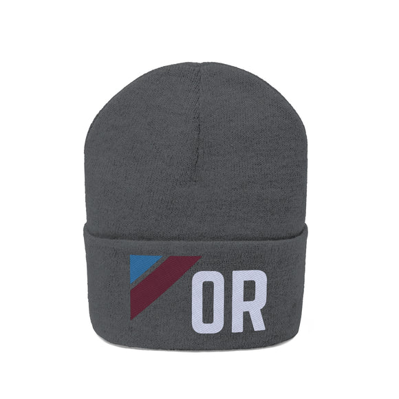 Oregon Beanie - Adult Embroidered Retro Oregon Knit Hat