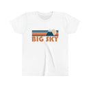 Big Sky Youth T-Shirt - Retro Mountain California Kid's TShirt-2