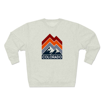 Buy oatmeal-heather Premium Colorado Sweatshirt - Retro Unisex Premium Crewneck Colorado Sweatshirt