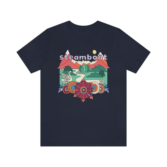 Steamboat Shirt, Colorado Retro T-Shirt, Hippie Style Colorado tee, Steamboat Mountain Shirt