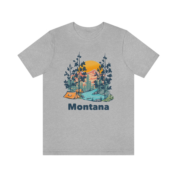 Montana T-Shirt - Mountain Illustration Unisex Montana Shirt
