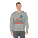 Hawaii Sweatshirt - Unisex Retro Palm Tree Hawaii Crewneck Sweatshirt-32