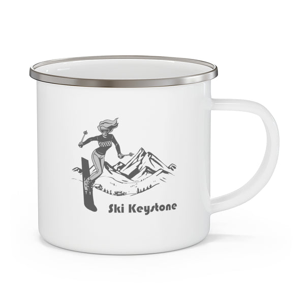 Keystone, Colorado Camp Mug - Retro Enamel Camping Keystone Mug