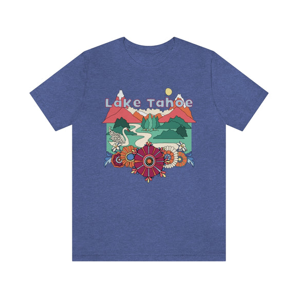 Lake Tahoe T-Shirt - Retro Mountain / Hippie Style Lake Tahoe, California Shirt