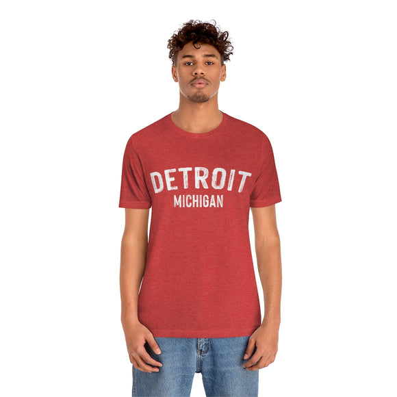 Detroit, Michigan Shirt - Paint Text Unisex Detroit T-Shirt