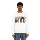 Bend, Oregon Sweatshirt - Fall Retro Mountain Unisex Crewneck Bend Sweatshirt-3
