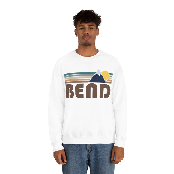 Bend, Oregon Sweatshirt - Fall Retro Mountain Unisex Crewneck Bend Sweatshirt