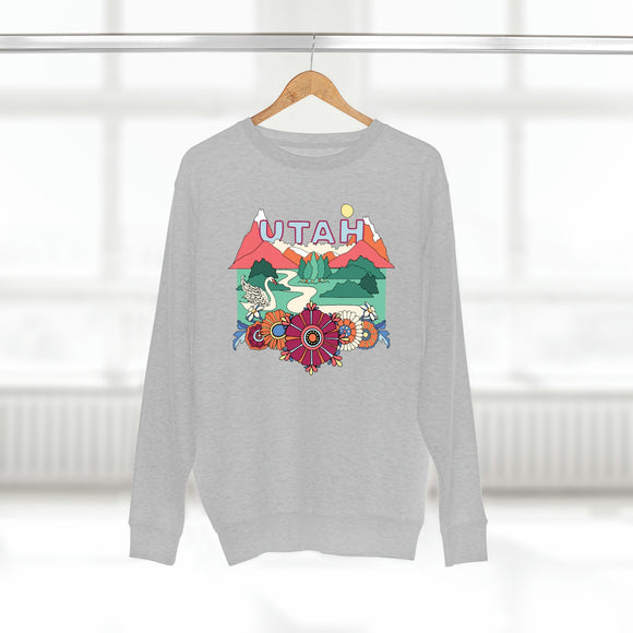 Premium Utah Crewneck Sweatshirt - Retro Unisex Sweatshirt