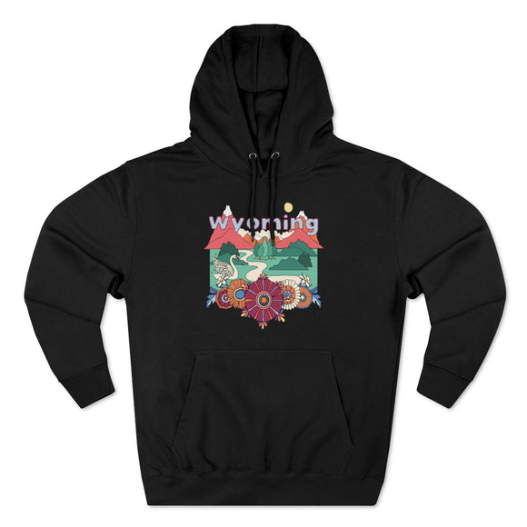 Premium Wyoming Hoodie - Boho Unisex Sweatshirt