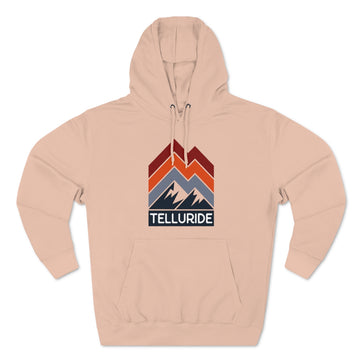 Buy pale-pink Premium Telluride, Colorado Hoodie - Retro Unisex Sweatshirt - Retro Stripe