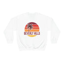 Beverly Hills, California Sweatshirt - Unisex Retro Palm Tree Crewneck Beverly Hills Sweatshirt-1