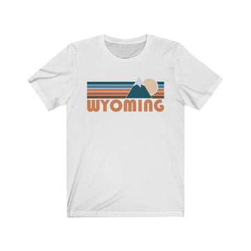Wyoming T-Shirt - Retro Mountain Adult Unisex Wyoming T Shirt - 0