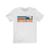 Wyoming T-Shirt - Retro Mountain Adult Unisex Wyoming T Shirt
