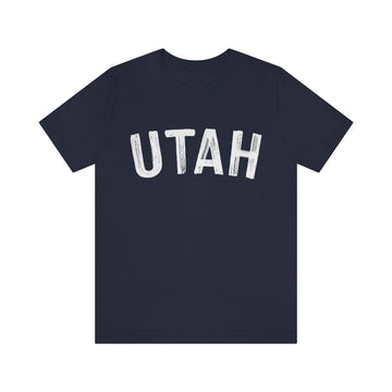 Buy navy Utah T-Shirt - Paint Text Unisex Utah Shirt