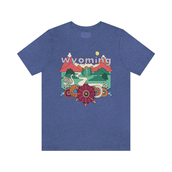 Wyoming Shirt, Wyoming Retro T-Shirt, Hippie Style Wyoming tee, Wyoming Mountain Shirt