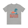 Maui, Hawaii T-Shirt - Retro Palm Tree & Beach Unisex Maui Shirt