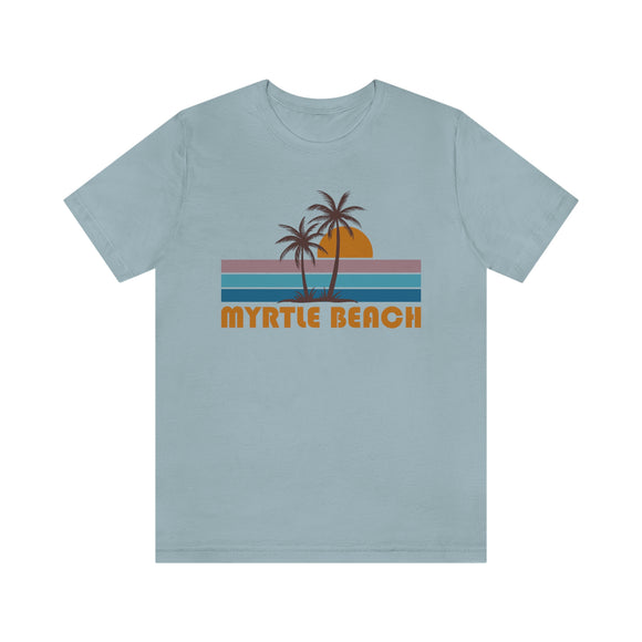 Myrtle Beach, South Carolina T-Shirt - Retro Palm Tree Unisex Myrtle Beach Shirt