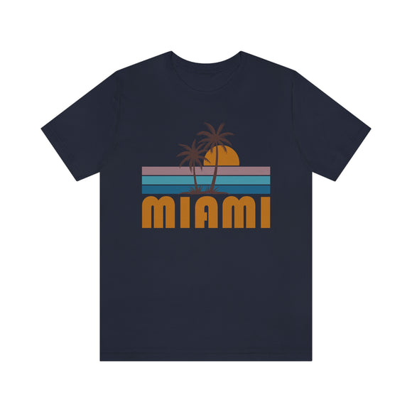 Miami, Florida T-Shirt - Retro Palm Tree Unisex Miami Shirt