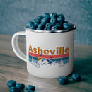 Asheville, North Carolina Camp Mug - Mountain Sunset Enamel Campfire Asheville Mug-1