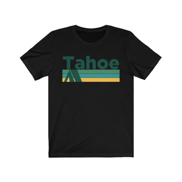 Buy black Lake Tahoe, California T-Shirt - Retro Camping Adult Unisex Lake Tahoe T Shirt