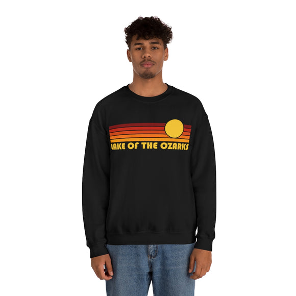 Lake of the Ozarks, Missouri Sweatshirt - Retro Sunset Unisex