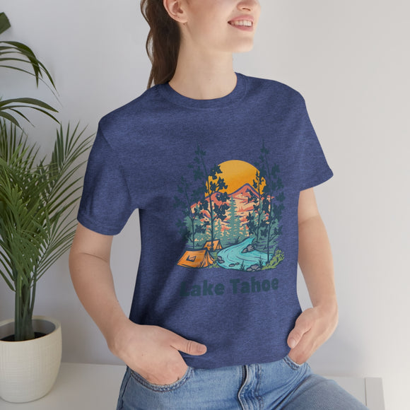 Lake Tahoe, California T-Shirt - Mountain Illustration Unisex Lake Tahoe Shirt